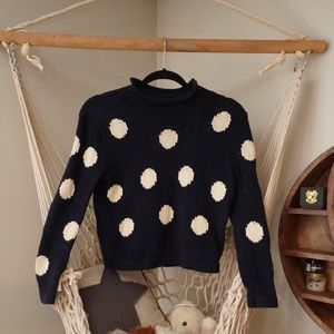 ✨Navy Polka Dot Cowl Neck Sweater J Crew✨